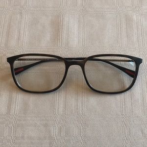 Prada Linea Rossa matte tortoise shell eyeglasses